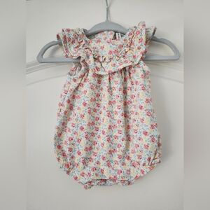 Janie & Jack Newborn Girls Floral Romper